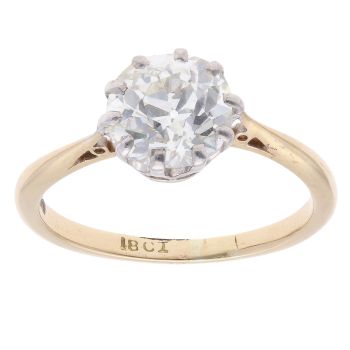 18ct Yellow Gold 1.50ct Old Cut Diamond Ring