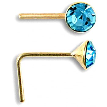 9ct Yellow Gold Cubic Zirconia Nose Stud