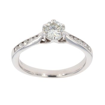 18ct White Gold 0.65ct Brilliant Cut Diamond Solitaire Ring