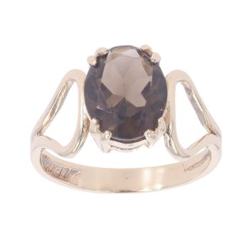 9ct Yellow Gold Smoky Quartz Ring