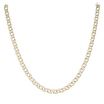 9ct Yellow Gold Double Link Curb Chain 18"