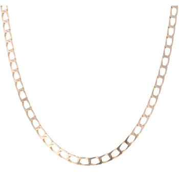9ct Yellow Gold Square Curb Chain 28"