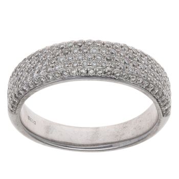 18ct White Gold 0.75ct Brilliant Cut Diamond Cluster Ring