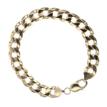 9ct Yellow Gold Curb Bracelet 9"