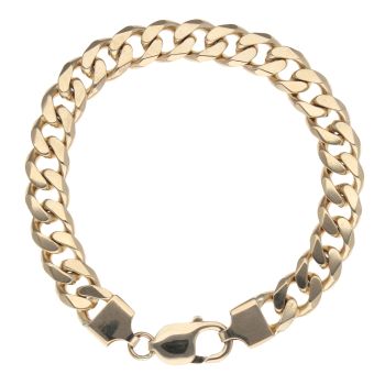 9ct Yellow Gold Curb Bracelet 8"