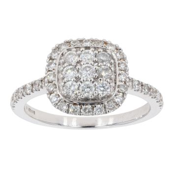 18ct Yellow Gold Diamond Cluster Ring by Anya Belle