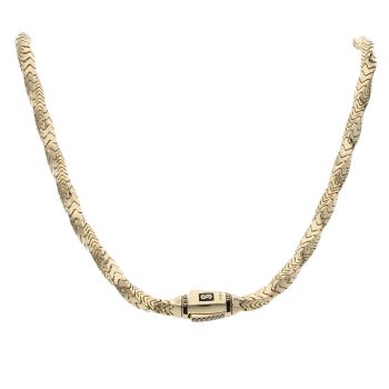 14ct Yellow Gold Monaco Spin Plain Lock Twist Chain 20"