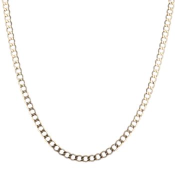 9ct Yellow Gold Curb Chain 18"