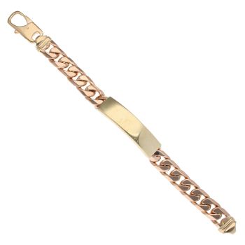 9ct Yellow Gold ID Curb Bracelet 8.5"