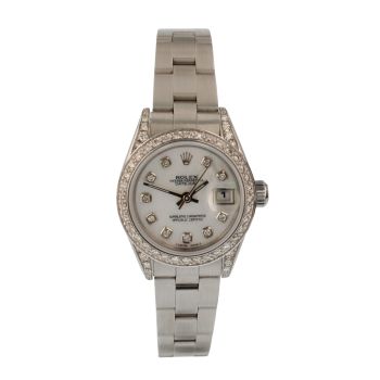 Rolex Custom Oyster Perpetual Date Pre Owned Watch Ref 79160