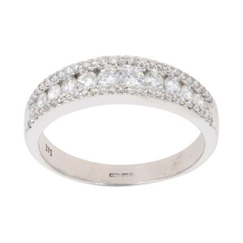 9ct White Gold 0.70ct Diamond Fancy Ring