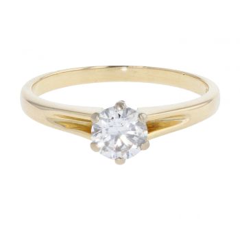 18ct Yellow Gold 0.60cts Diamond Solitaire Ring