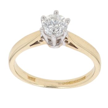 18ct Yellow Gold 0.50ct Brilliant Cut Diamond Solitaire Ring