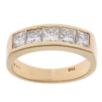 18ct Yellow Gold 1.75ct Diamond Five Stone Ring