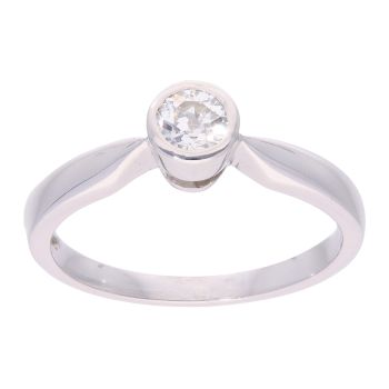 9ct White Gold 0.25ct Old Cut Diamond Ring