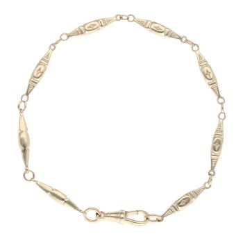 9ct Yellow Gold Patterned Fancy Bracelet 7.5"