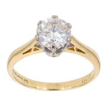18ct Yellow Gold 1.09ct Diamond Solitaire Ring