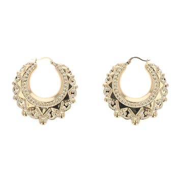 9ct Yellow Gold Creole Earrings