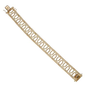 9ct Yellow Gold Fancy Bracelet 7.5"