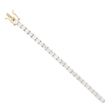 14ct Yellow Gold Cubic Zirconia Tennis Bracelet 7.5"
