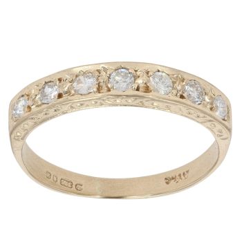 9ct Yellow Gold 0.20ct Diamond Eternity Ring