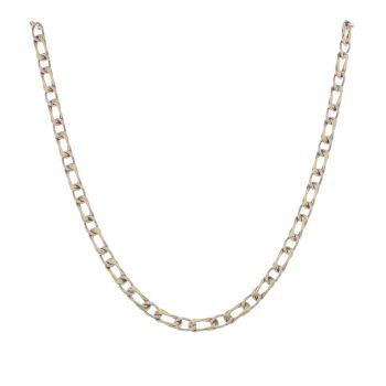 9ct Yellow And White Gold Fancy Chain 18"