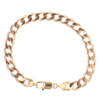 9ct Yellow Gold Curb Bracelet 8"