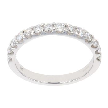 9ct White Gold 0.70ct Diamond Half Eternity Ring