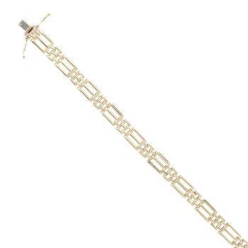 9ct Yellow Gold Gate Bracelet 7"