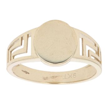 9ct Yellow Gold Greek Key Signet Ring