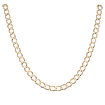 9ct Yellow Gold Curb Chain 22"