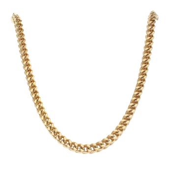 9ct Yellow Gold Fancy Curb Chain 28"