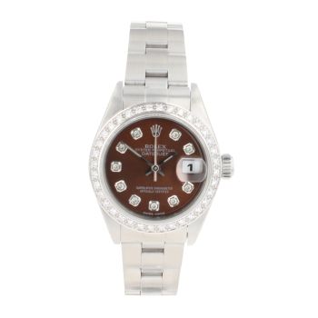 Rolex Custom Oyster Perpetual Date Pre Owned Watch Ref 69160