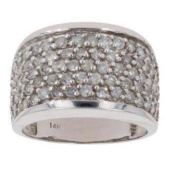 14ct White Gold 2.00ct Brilliant Cut Diamond Fancy Ring