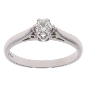 Platinum 0.25ct Brilliant Cut Diamond Solitaire Ring