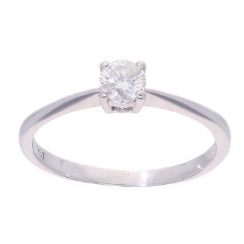 9ct White Gold 0.25ct Diamond Solitaire Ring
