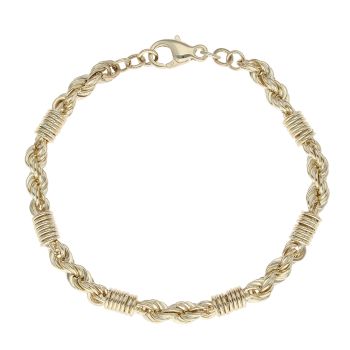 9ct Yellow Gold Fancy Bracelet 7"