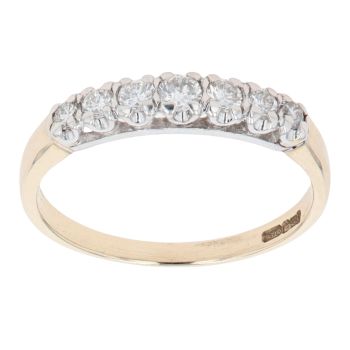 9ct Yellow Gold 0.25ct Half Eternity Ring