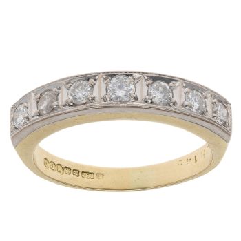 18ct Yellow And White Gold 0.35ct Brilliant Cut Diamond Ring