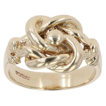 9ct Yellow Gold Plain Knot Ring