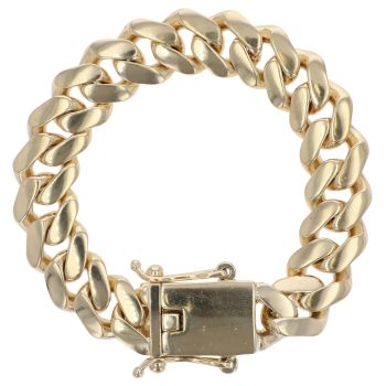 9ct Yellow Gold Curb Bracelet 7"