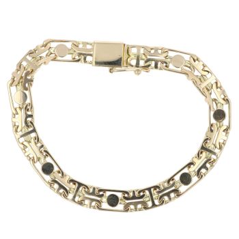 9ct Yellow Gold Fancy Bracelet 8"