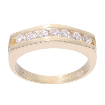 9ct Yellow Gold Cubic Zirconia Eternity Ring