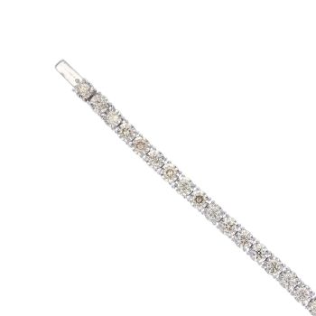 9ct White Gold 6.00ct Diamond Tennis 7" Bracelet