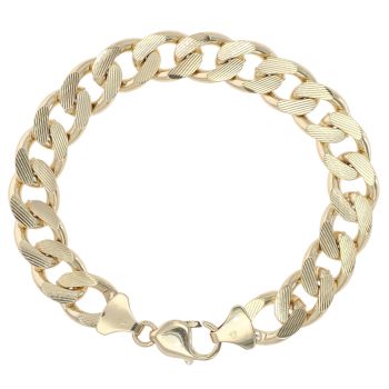 9ct Yellow Gold Curb Bracelet 8"
