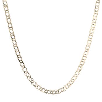 9ct Yellow Gold Double Curb Chain 18"