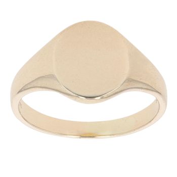 9ct Yellow Gold Plain Signet Ring