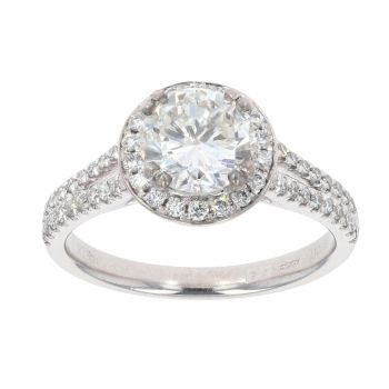 Platinum 2.00ct Diamond Cluster Ring
