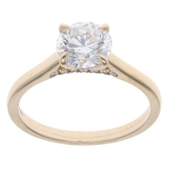 Lab Grown 9ct Yellow Gold 1.65ct Brilliant Cut Diamond Solitaire Ring