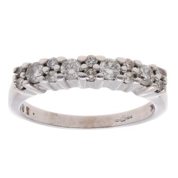 9ct White Gold 0.50ct Brilliant Cut Diamond Fancy Ring